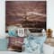 Designart - Lighthouse Shining Light During Stormy Night I - Nautical & Coastal Print on Natural Pine Wood